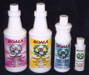 Koala Products. Koala Plastic Polish, Koala Cleaner, Koala Kamikaze, and Koala Sealer